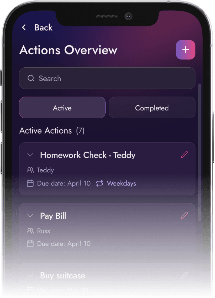 Lily focused spaces overview on iPhone